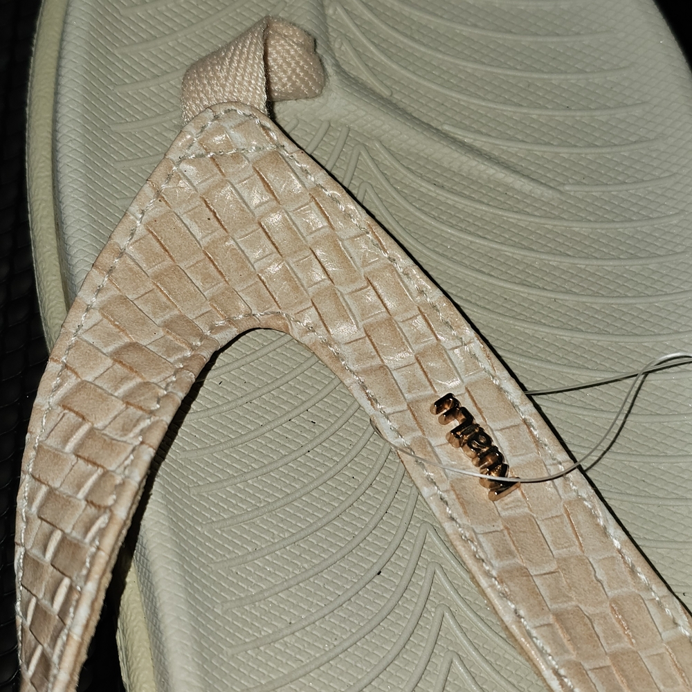 KuaiLu Yoga Mat Flip Flops Womens US 12 Tan Leather Walking Sandals KHD2764 NWT - Picture 11 of 15